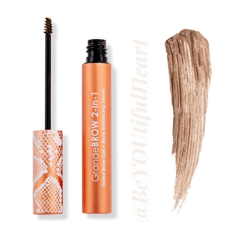 Grande Cosmetics GrandeBROW 2-In-1 Tinted Brow Gel + Brow Enhancing Serum, Light